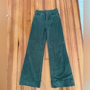 J. Crew Olive Corduroy Trousers